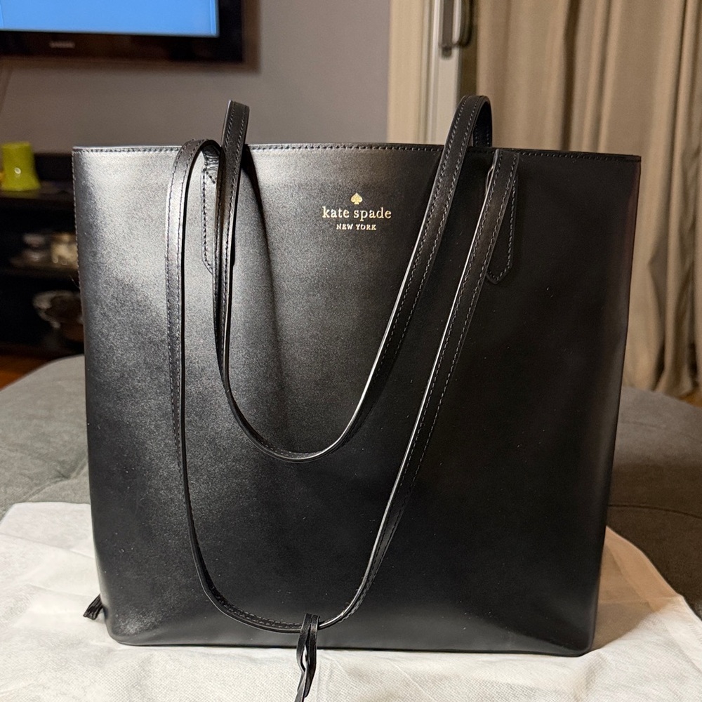 Kate Spade Sleek Black Tote Bag
